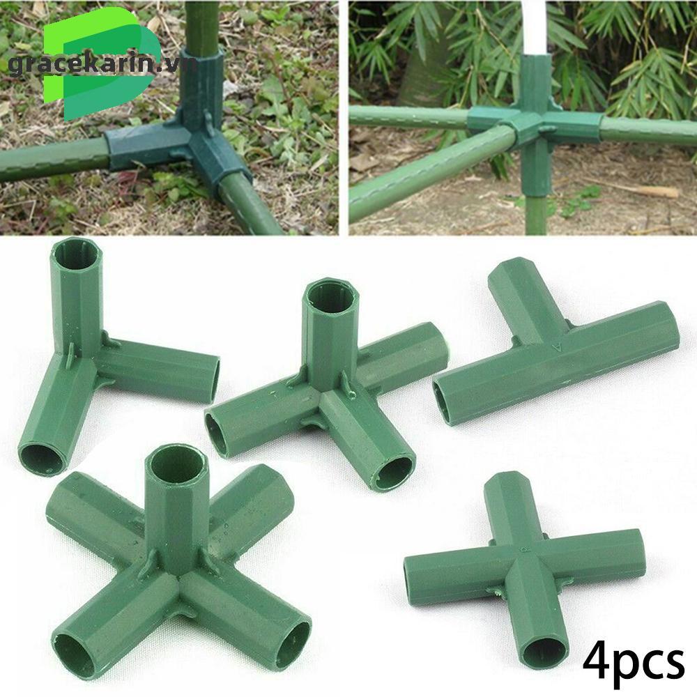 [GRCEKRIN-VN]Connectors 4Pcs DIY Frame Awning Joints Bracket Plant Climbing Plastic