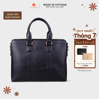 Cặp công sở yuumy (thời trang nam đi làm cỡ lớn - cặp da caym01)