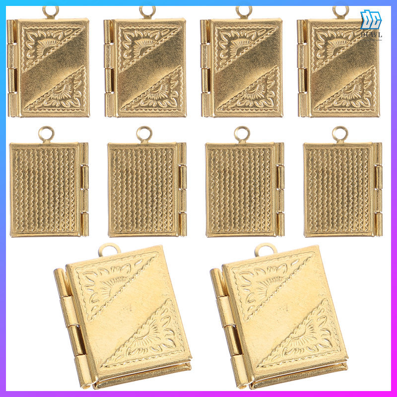 Lady Book Heart Locket Hình Mặt dây chuyền Charms Case