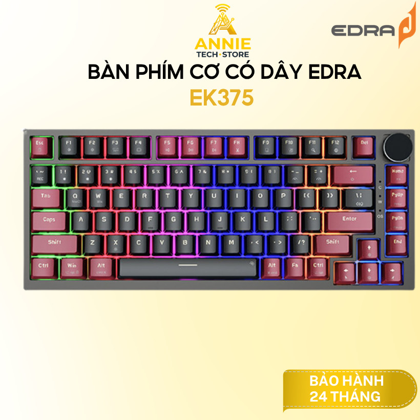 Bàn phím cơ có dây EDRA EK375 - Hàng chính hãng