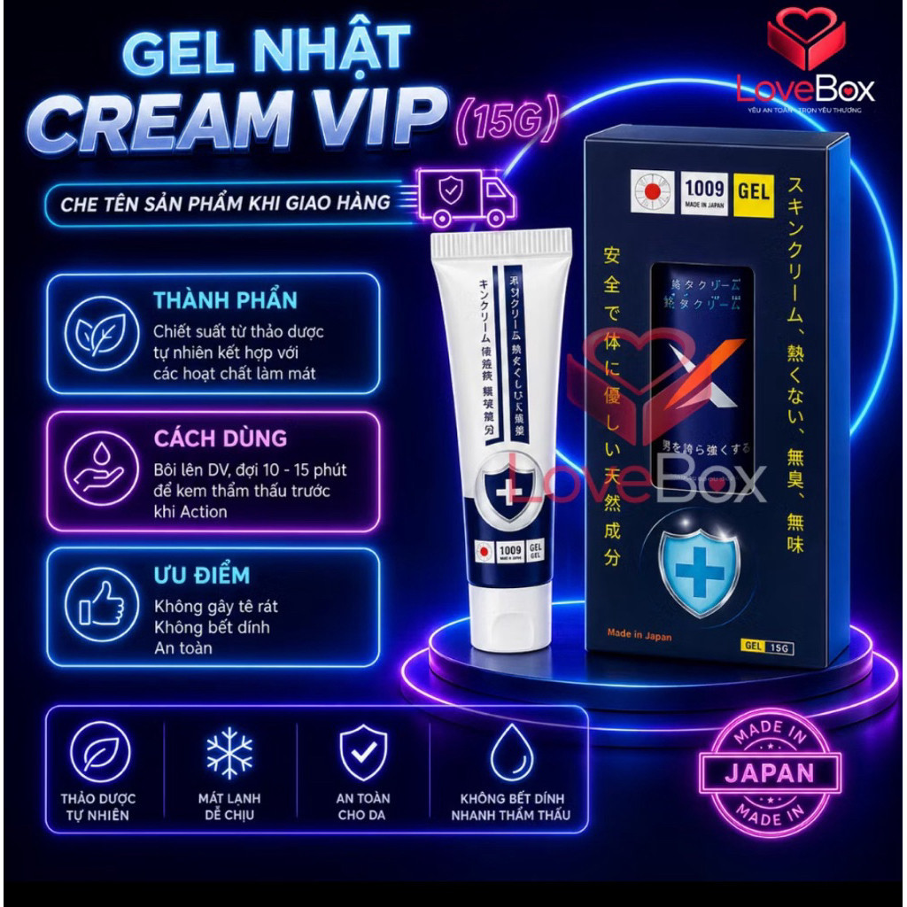 Kem Vip Nhật - SIU Cream Vip Men - Kem Bôi Ngoài Da Dưỡng Ẩm Dành Cho Nam