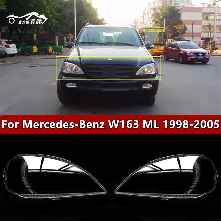 Thích hợp cho 98-05 Mercedes-Benz W163 ML320 ML350 ML500 Tấm Che Đèn Pha Trong Suốt Chụp Đèn