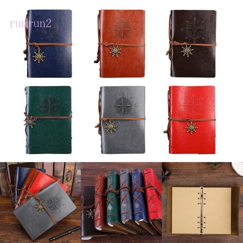 RUNRUN Leather Journal Notebook Vintage Leather Journal Traveler Notebook 150 Trang