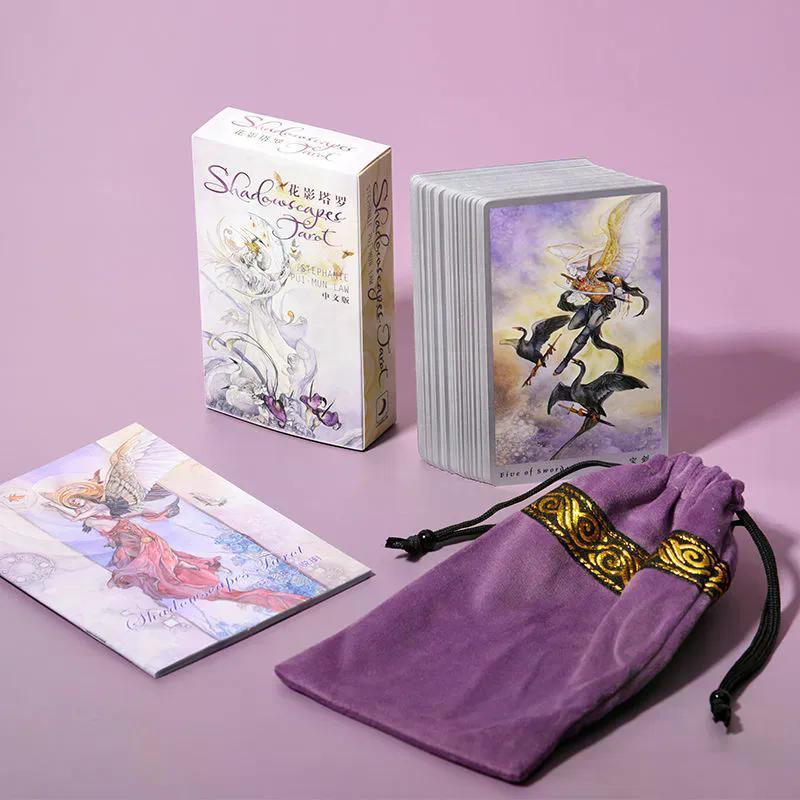 2026 Phong Cách Mới Luerlin Flower Shadow Tarot Cards Chính Hãng 78 Waite Weitwitt Cổ Điển Clow Card