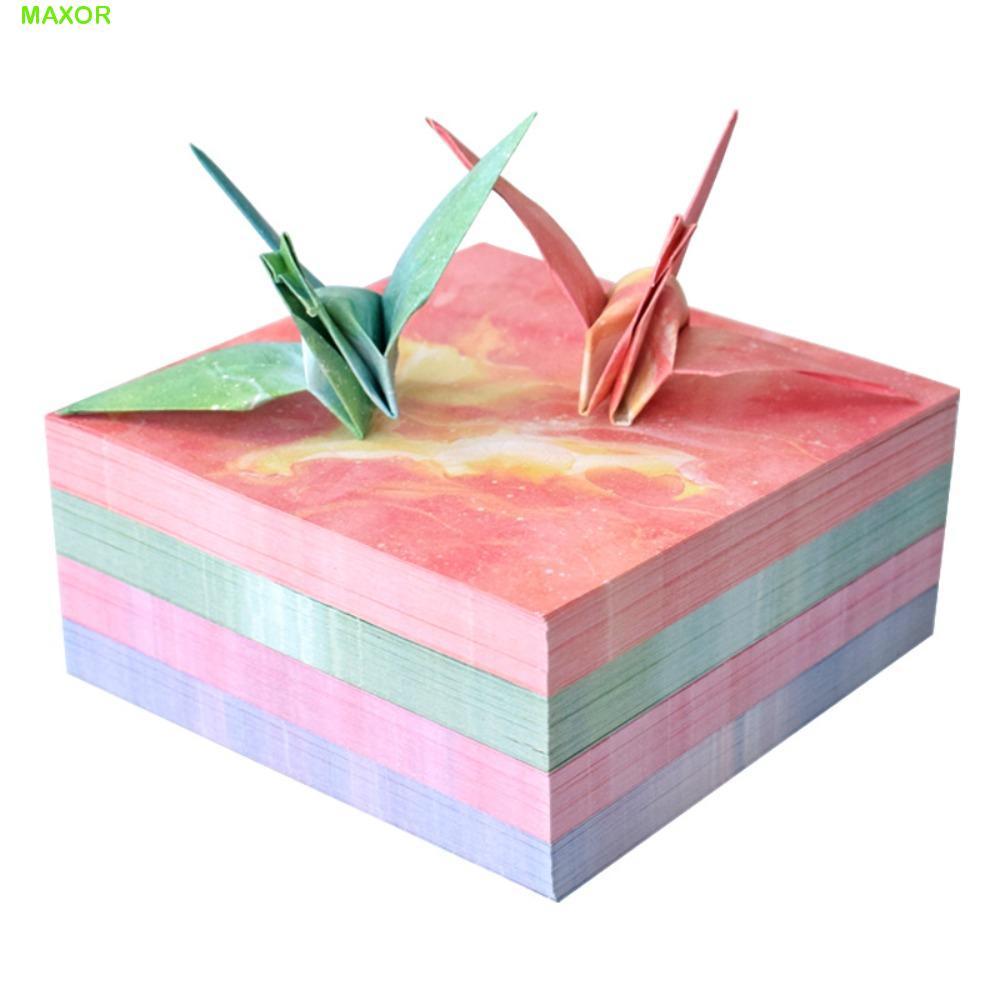 MAXOR 400 Chiếc Giấy Origami Bầu Trời Đầy Sao, Chất Liệu Nghệ Thuật Thêu Sò Giấy Gấp Nhiều Màu Sắc, 