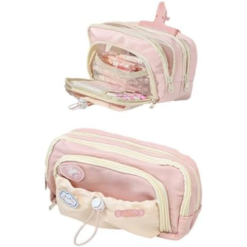 Hộp đựng bút chì thẩm mỹ dễ thương Hộp đựng bút chì Kawaii có chân Kawaii Hộp đựng bút chì lớn Đồ dù