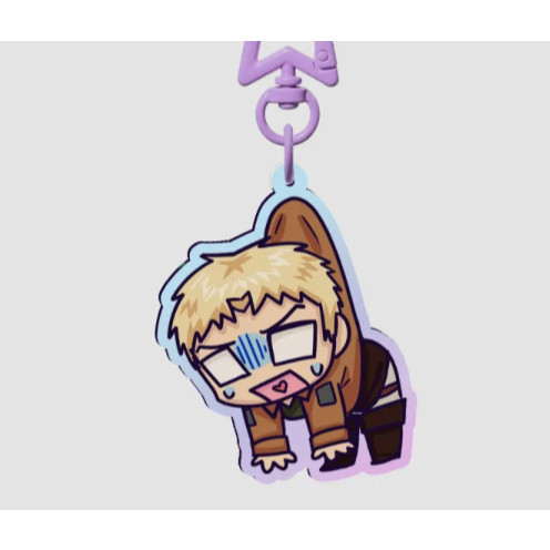 Reiner Braun Attack on Titan hanging Rainbow Acrylic Keychains 7 MARY SHOP
