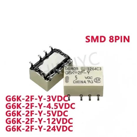 5 Chiếc G6K-2F-Y-3VDC G6K-2F-Y-4.5VDC G6K-2F-Y-5VDC G6K-2F-Y-12VDC G6K-2F-Y-24VDC 3V 4.5V 5V 12V 24V