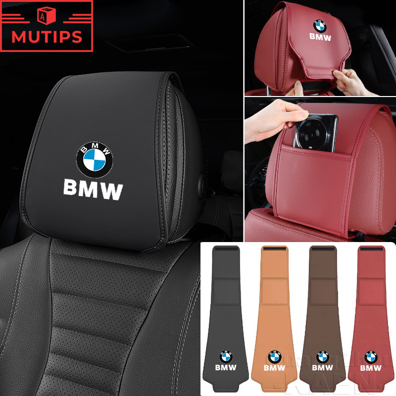 Xe BMW Tựa Đầu Bao Chống Bẩn Ghế Bảo Vệ Da Đầu Ghế Cổ Đệm Cho M Power X5 G05 F15 E53 Z4 E89 E85 F20 