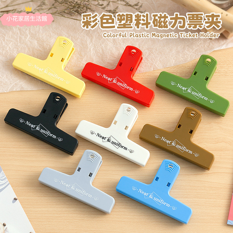 Kẹo Màu Dopamine Sổ Tay Kẹp Màu Lớn Retro Kẹp Nhựa Sổ Tay Bill Clip ins Phong Cách Kẹp Từ Tính