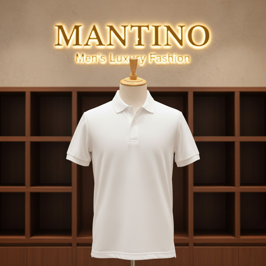 SPORTMEN Polo Trắng Trơn – Áo Thun Polo Nam Cổ Bẻ Vải Cá Sấu – Lịch Lãm & Basic