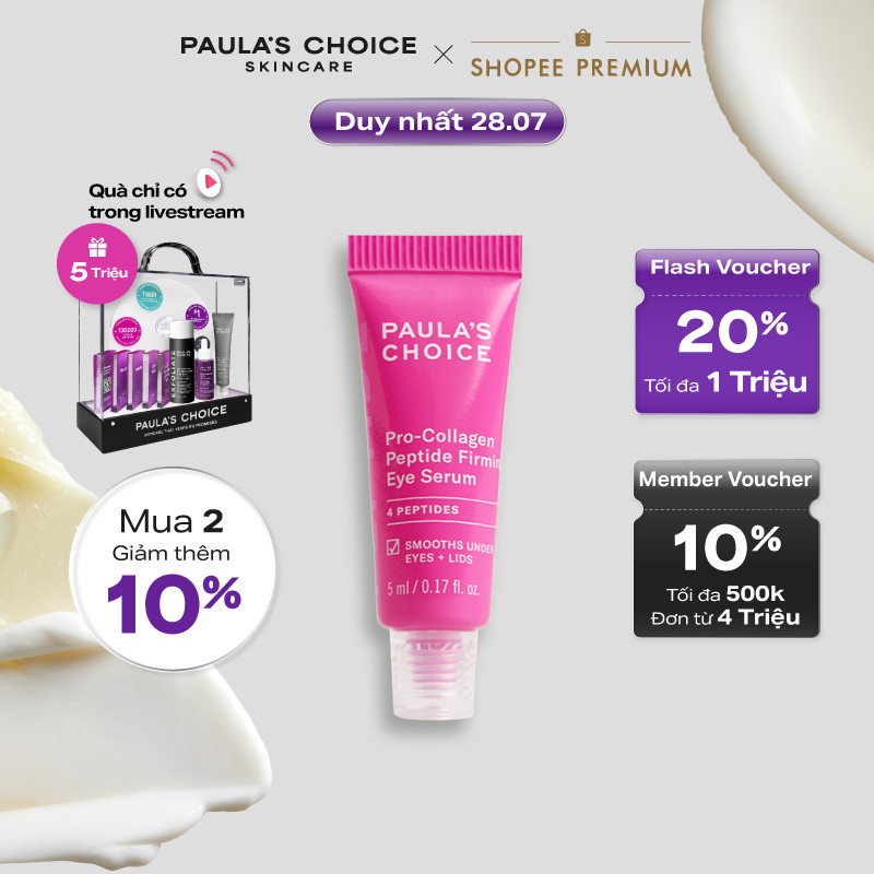 Tinh chất dưỡng mắt giảm nếp nhăn Paula's Choice Pro-Collagen Peptide Firming Eye Serum 5ml 1087