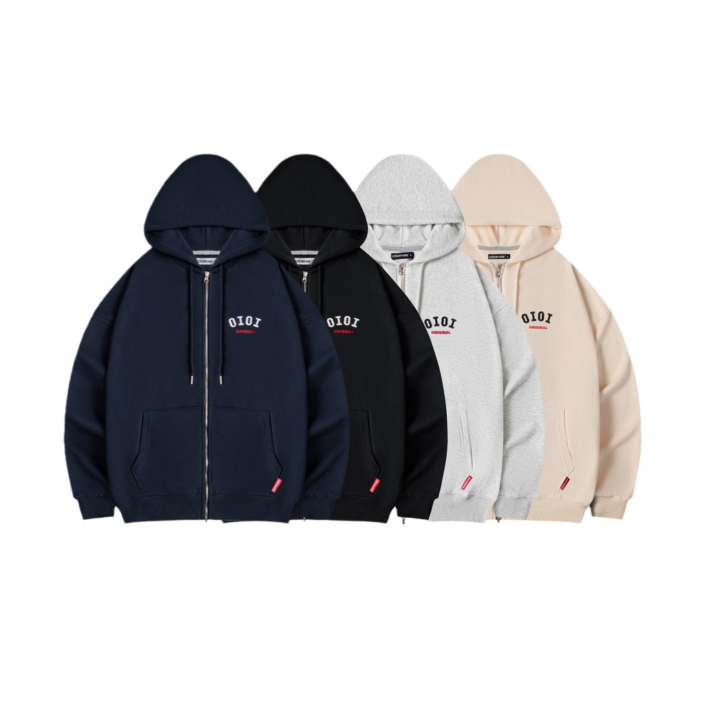 oioi Spot Goods Korean Park Chae-young's same style zip-up hoodie jacket5252byoioi Loose-fitting wom