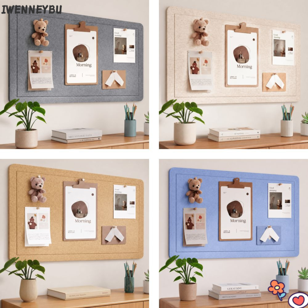 IWENNEYBU Wall Organizer, Frameless No Nails Felt Bulletin Board, Professional 40x60cm Push Pins Rou