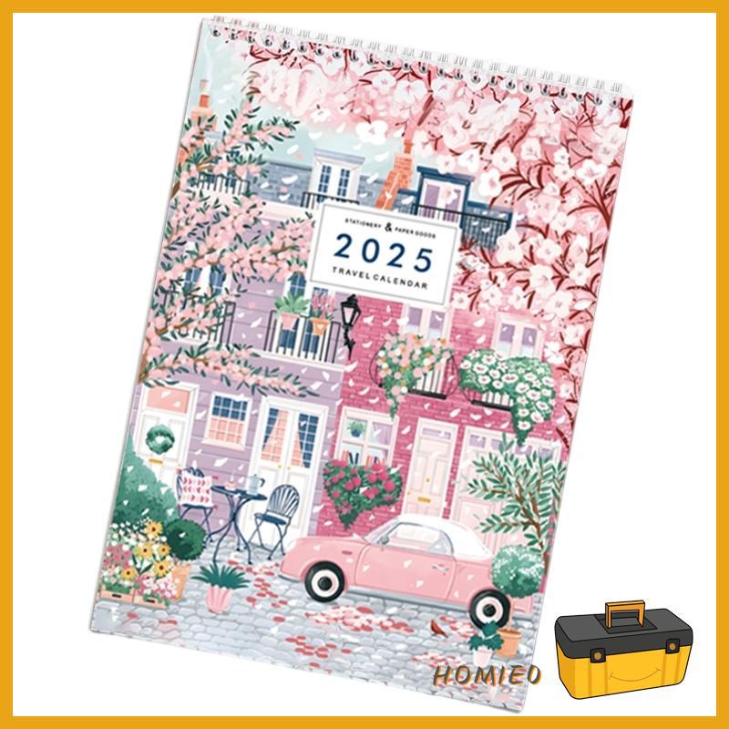HOMIE 2025 Lịch Du Lịch Treo Tường Lịch Từ 01 2025 Đến 12 2025 Hai Dây Ràng Buộc Lịch Hàng Tháng Cho