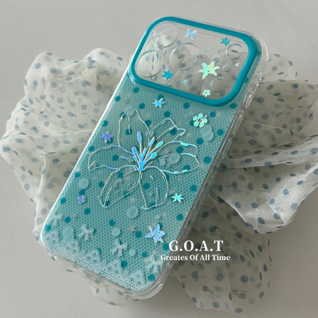 G.O.A.T Mint Lily Letter thích hợp cho iPhone 17 pro max iPhone 17 16 15 pro max chống sốc chống rơi