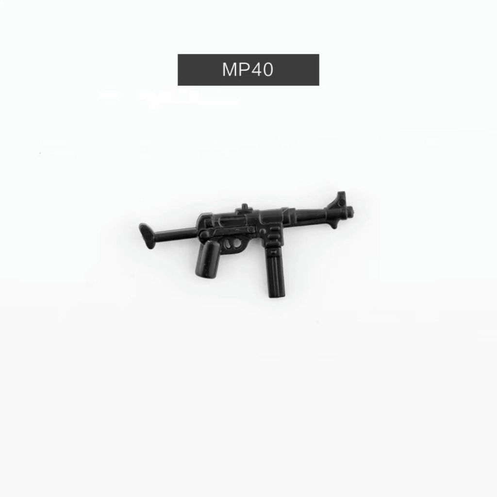 Tương thích với Vũ khí hạt Lego Lính nhân vật nhỏ Khối xây dựng Vũ khí quân sự MP40 Phụ kiện thiết b