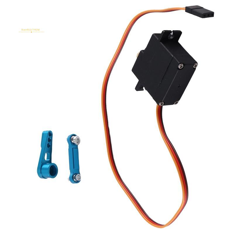 Servo bánh răng kim loại ba dây với thanh servo cánh tay cho 144001 124019 124018 Phụ tùng nâng cấp 