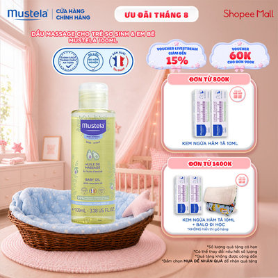 Dầu Massage Cho Trẻ Sơ Sinh & Em Bé Mustela 100ml