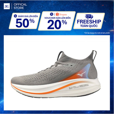 Giày Chạy Bộ NAM MIZUNO NEO VISTA 2 - Xám Trắng - J1GC253453