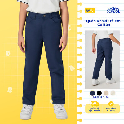 Quần Khaki Bé Trai YODY Kiểu dáng Cơ Bản, Mềm Mại, Co Giãn TRA-BTCH25S001