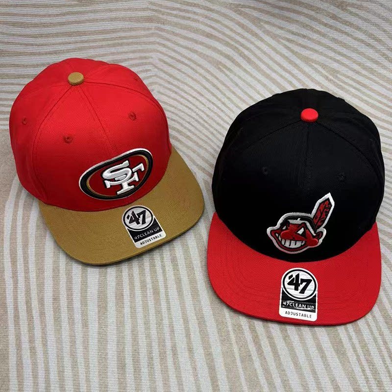nón lưỡi trai nón lưỡi trai nam 47brand Nam Nữ Phong Cách Cleveland Ấn Độ Mũ Bóng Chày Flat Vành Mũ 