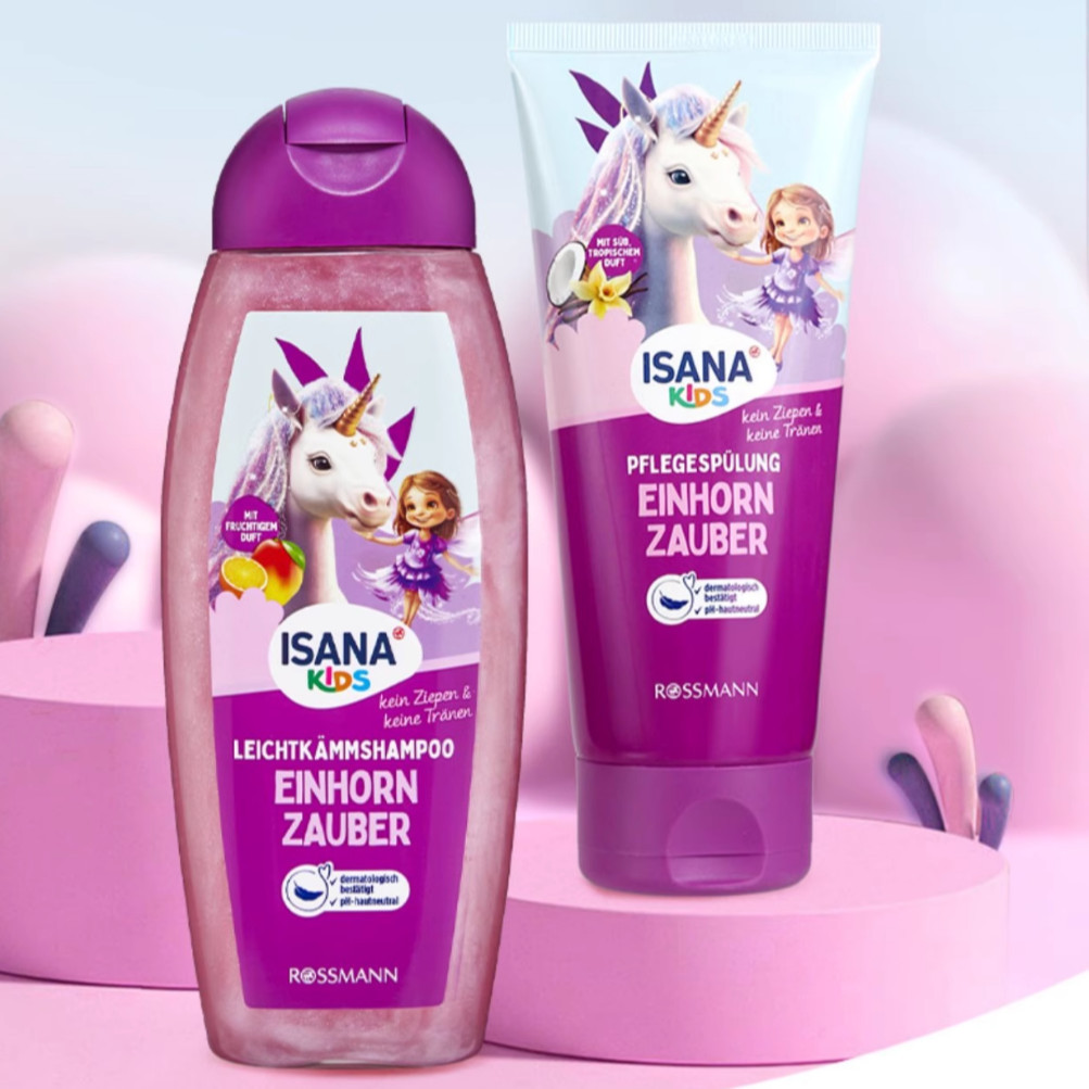 Sữa tắm gội trẻ em Isana Isana của Đức 3 tuổi Over Girls Baby Care Body Wash [cxw]