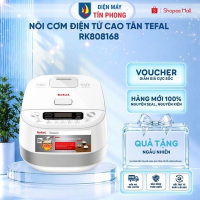 Nồi cơm điện tử cao tần Tefal RK808168 - 1.5 Lít, 1200W - lòng nồi dày 2.836 mm - Có xửng hấp