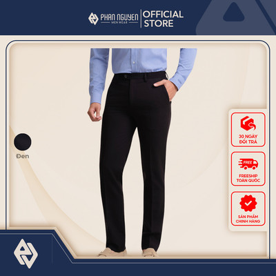 Quần âu nam Phan Nguyễn, chất liệu cao cấp, mềm mại, co giãn nhẹ, form regular fit QVL.979