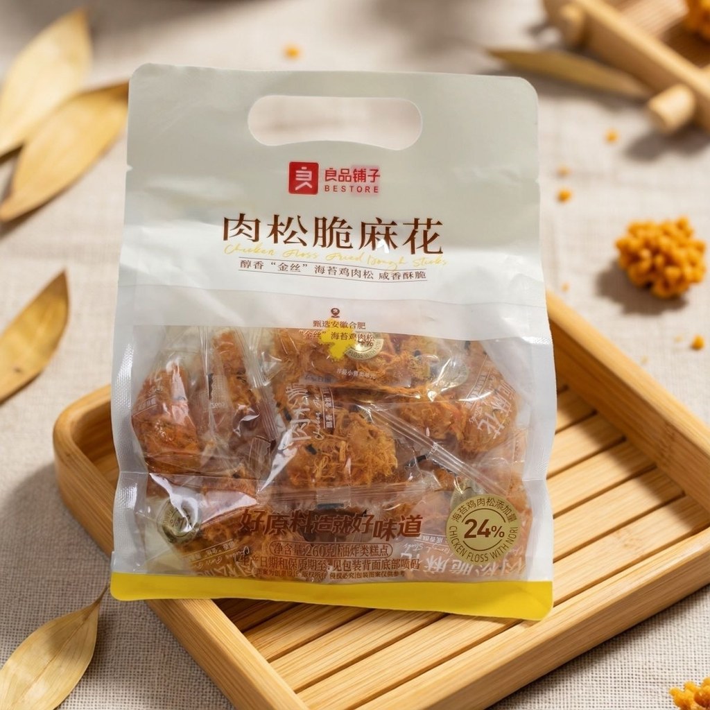 Liangpin Shop Pork Flos Crispy Twist 260g Đồ ăn nhẹ thông thường Đồ ăn nhẹ Bánh ngọt Giảm Glutton Vă