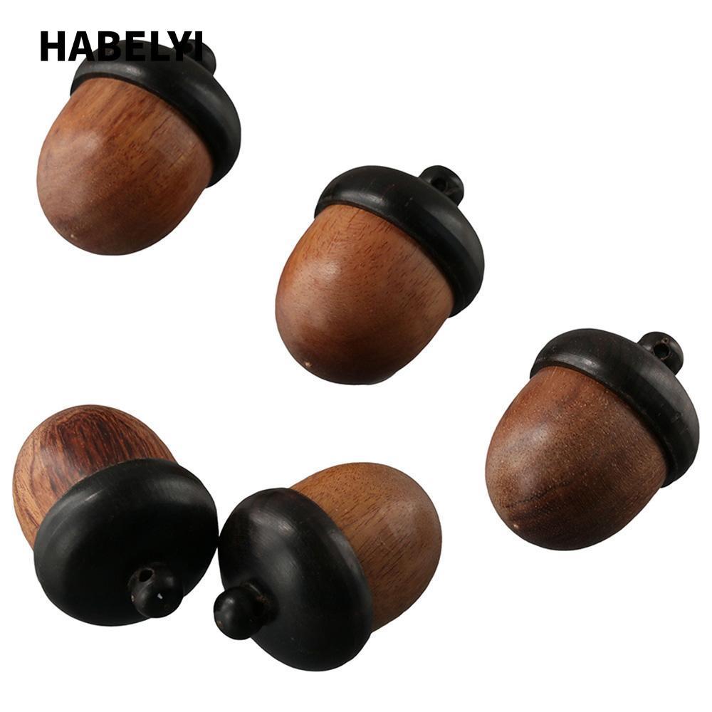 HABELYI Acorn Nut Box, Charm Acorn bằng gỗ có thể ngắt kết nối, Mặt dây chuyền DIY Camel Wood Crafti