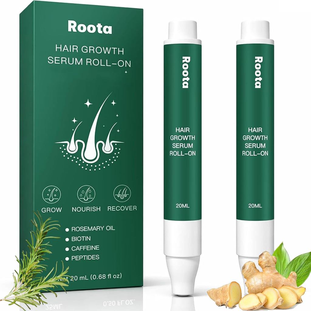 Roota Hair Growth Serum Roll-On, Roota Hair Growth Roller, Hair Revival Serum cho tóc dày hơn, khỏe 
