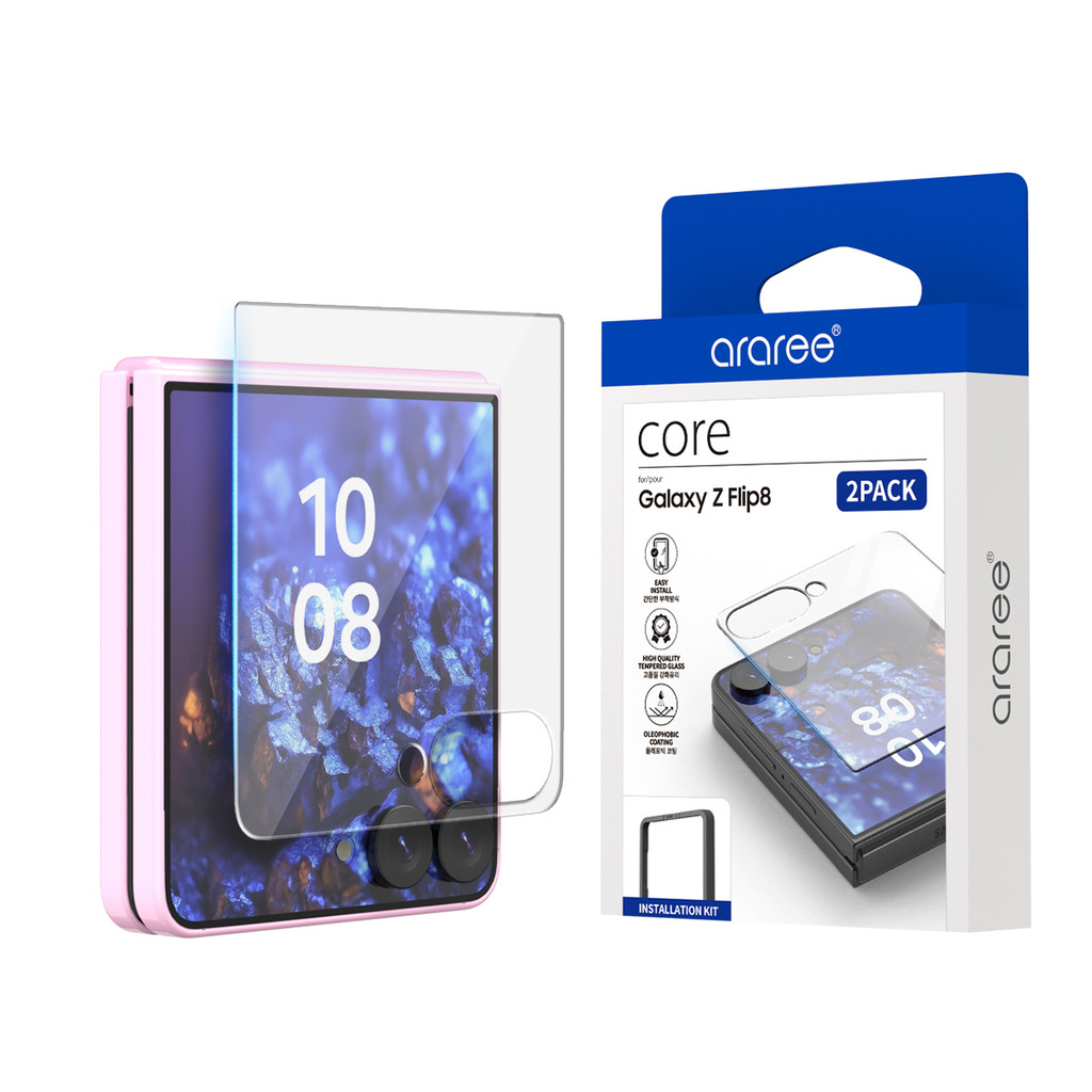 Araree Korea Flip8 Flip 8 CORE GLASS Samsung Galaxy Screen Tempered Glass
