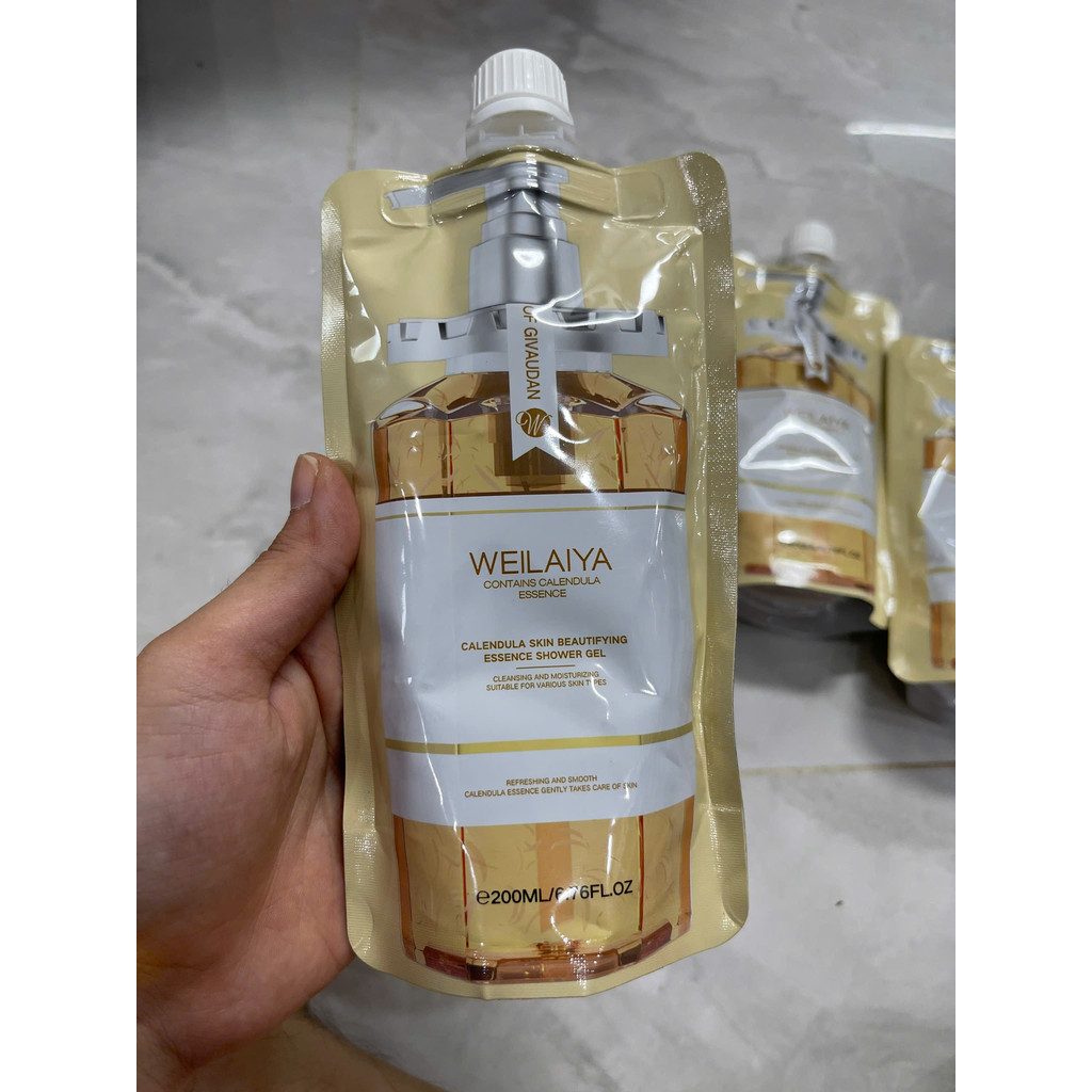 [CTY] Gel tắm trắng da Weilaiya | Sữa tắm cánh Hoa hồng tươi Weilaiya - Cúc Vạn Thọ 200ml