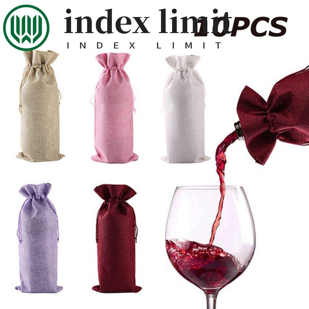  index limit INDEX LIMIT Túi Rượu Nhiều Màu 750ml Quà Cưới Vải Lanh Champagne Túi