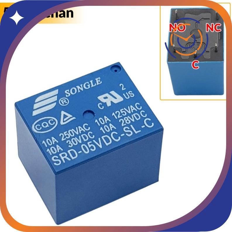 Relay 5 chân 10A (5v / 12v) - Relay đơn - rowle 5 chân