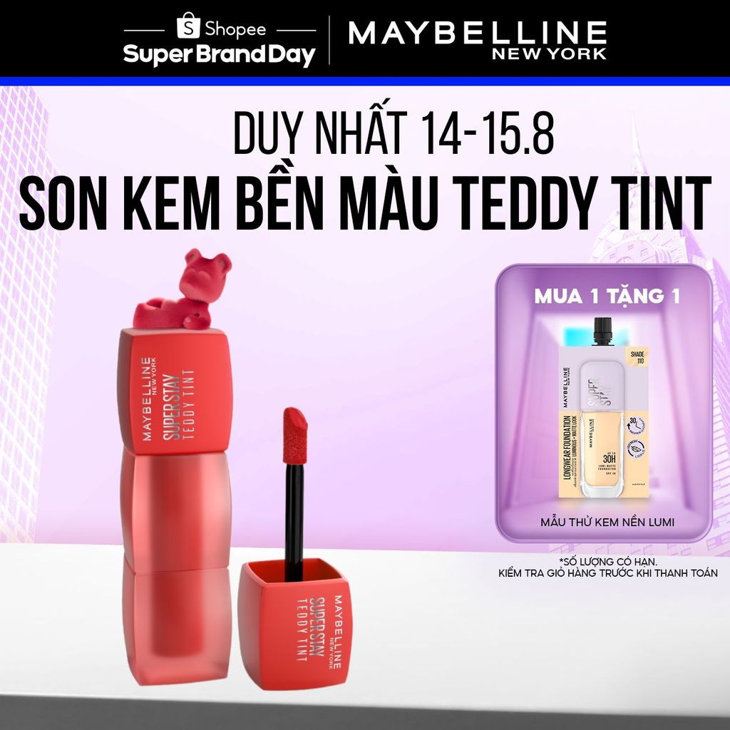 Son Kem Bông Bền Màu Superstay Teddy Tint Maybelline New York 5ml