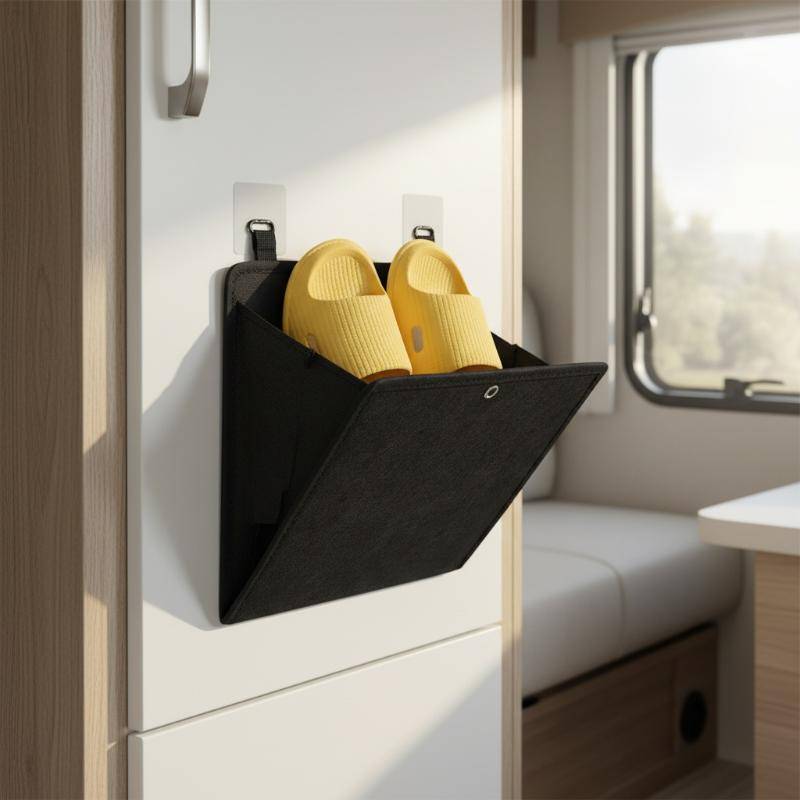 N2HAO 4 Tầng Treo Tường RV Giày Ra Lưu Trữ Sắp Xếp Không Khoan Tủ Quần Áo Kệ Giày Cho Camper Trailer