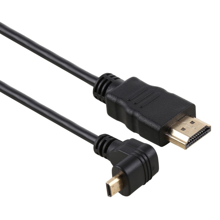 Hàng Mới Về 30cm 4K HDMI Nam Sang Micro HDMI Ngược Góc Nam Mạ Vàng Kết Nối Adapter Cáp