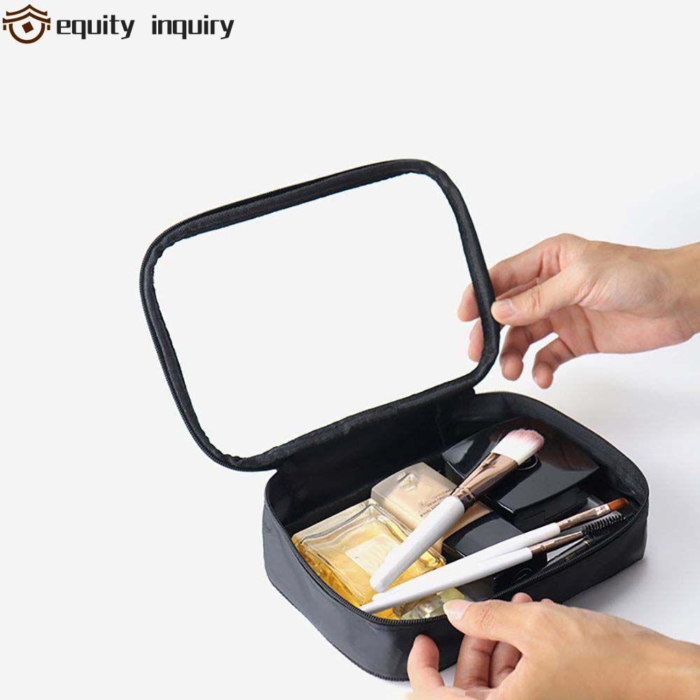 equity inquiry EQUITY INQUITY Lưới Túi Đựng Mỹ Phẩm Dây Kéo Túi Vệ Sinh Đơn Giản Di Động Nylon Rửa T