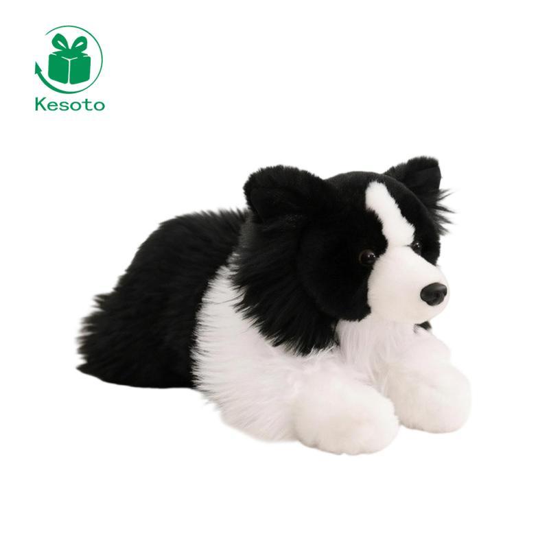 Cudly Border Collie Thú Nhồi Bông Huggable Border Collie Thú Nhồi Bông Đồ Chơi Mờ Mềm Mại Cho Trẻ Em