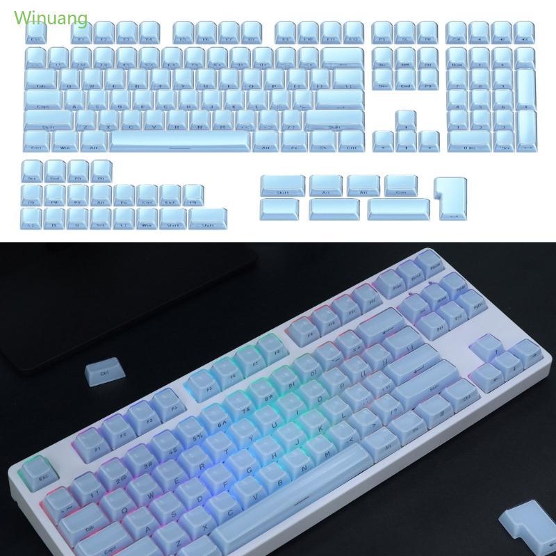 Winu Tùy chỉnh 113Key Crystal Jelly PC Keycap Kit OEM Profile Double Shot Inject Keycaps dành cho nh