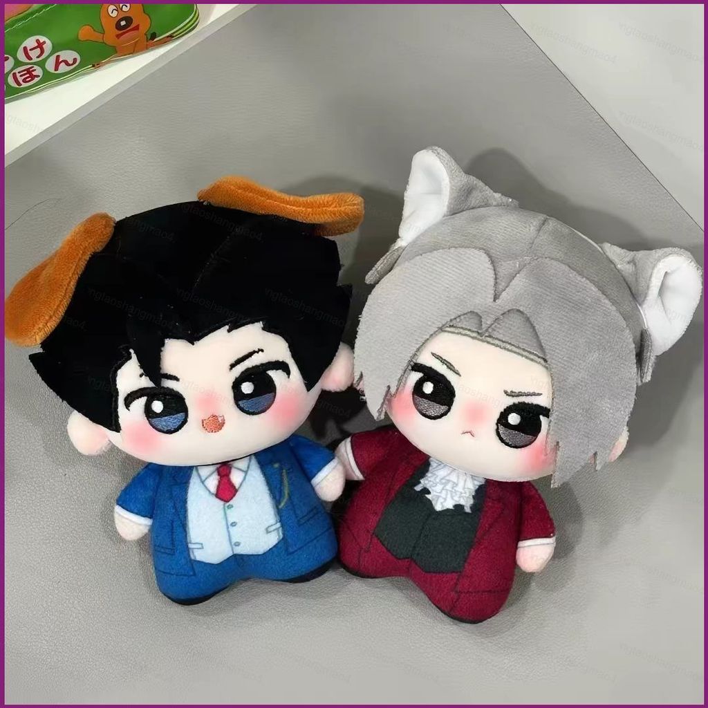 YT4 Gyakuten Saiban Phoenix Wright Miles Edgeworth Plushie Túi búp bê Cotton sang trọng dễ thương Qu