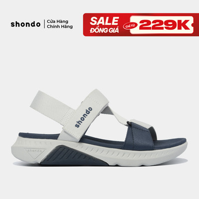 Giày Sandal Nam Nữ Shondo F7R Quai Chéo Thể Thao Đi Học Đi Chơi Xám Rêu Xanh Dương F7R2435