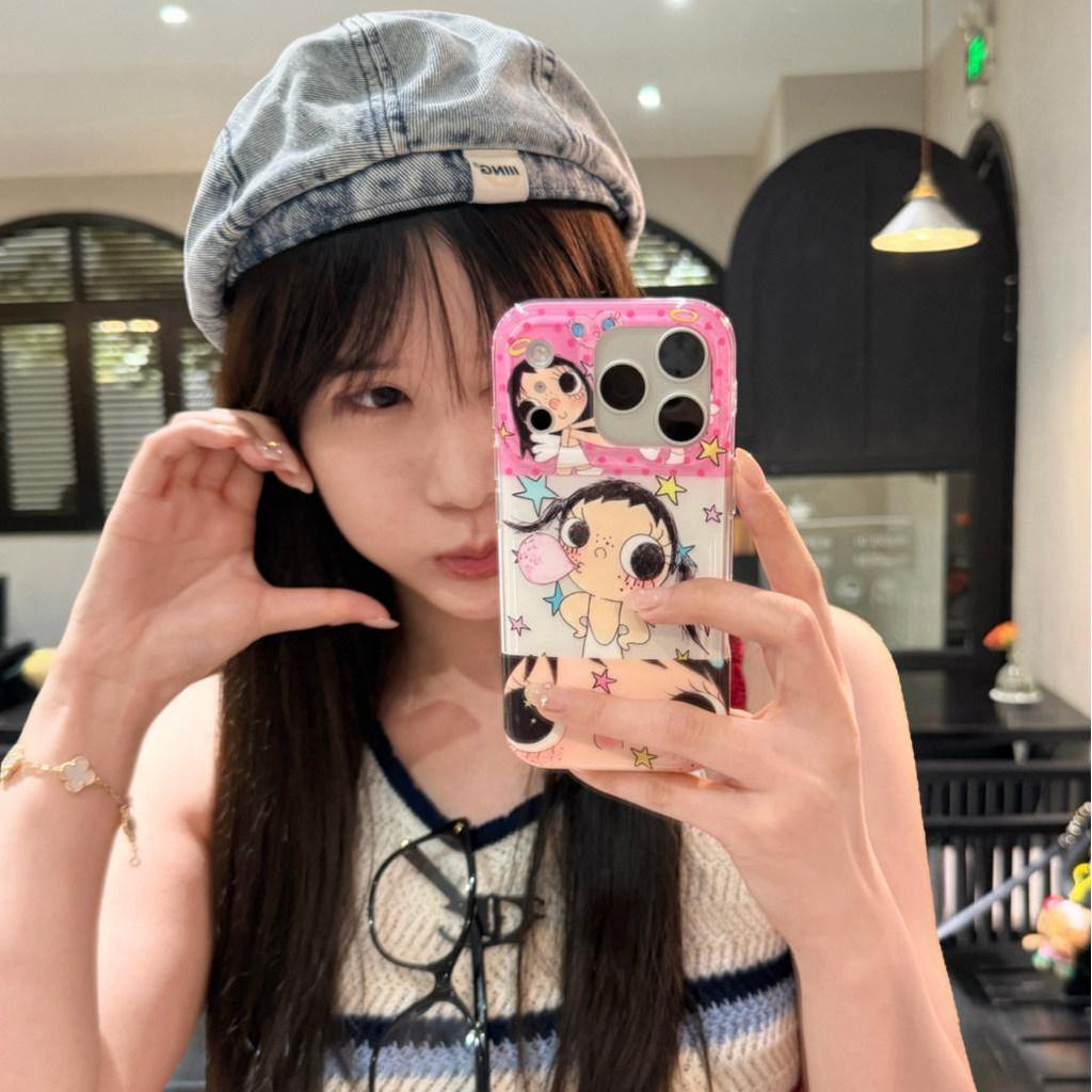 Jimeng Original Hoạt Hình Dễ Thương Sơn Xiaoyu Star Thích Hợp Cho Apple 17promax Vỏ Điện Thoại iphon