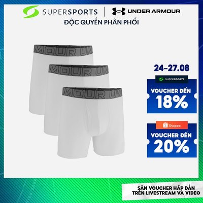 Đồ Lót Nam Under Armour Performance Cotton 6Inch - Trắng - 1383889-100 ADS07 LS300