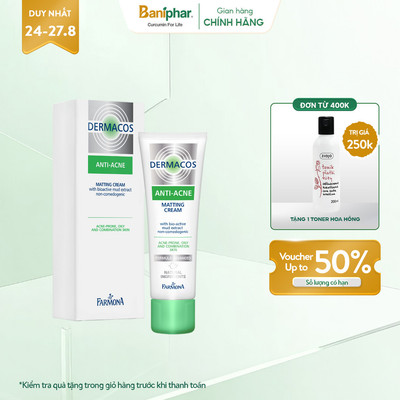 Kem dưỡng Farmona Dermacos Anti-Acne giảm bóng nhờn ngừa mụn 50ml