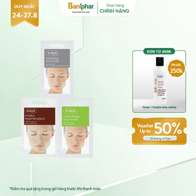 Mặt nạ Ziaja Cleansing Face Mask with Clay dạng bùn 7ml