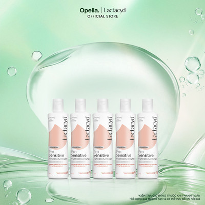 Bộ 5 chai Dung Dịch Vệ Sinh Phụ nữ Lactacyd Pro Sensitive Cho Da Nhạy Cảm 250ml Women