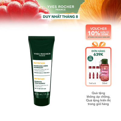 Dầu gội mini dạng kem nuôi dưỡng tóc chuyên sâu Yves Rocher Nourishing 30ml